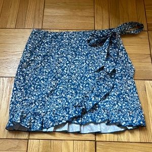 Blue Floral Skirt